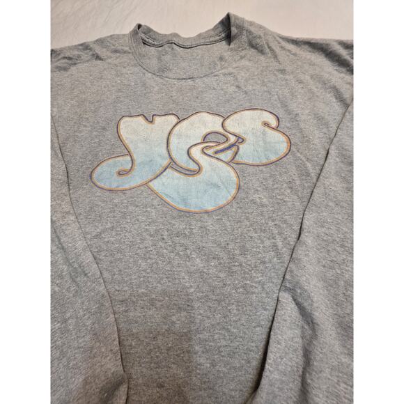 YES Tour Men's Longsleeve Grey Shirt With Front And Back Hits. Size Xl - Picture 4 of 5